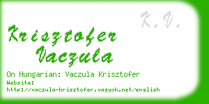 krisztofer vaczula business card